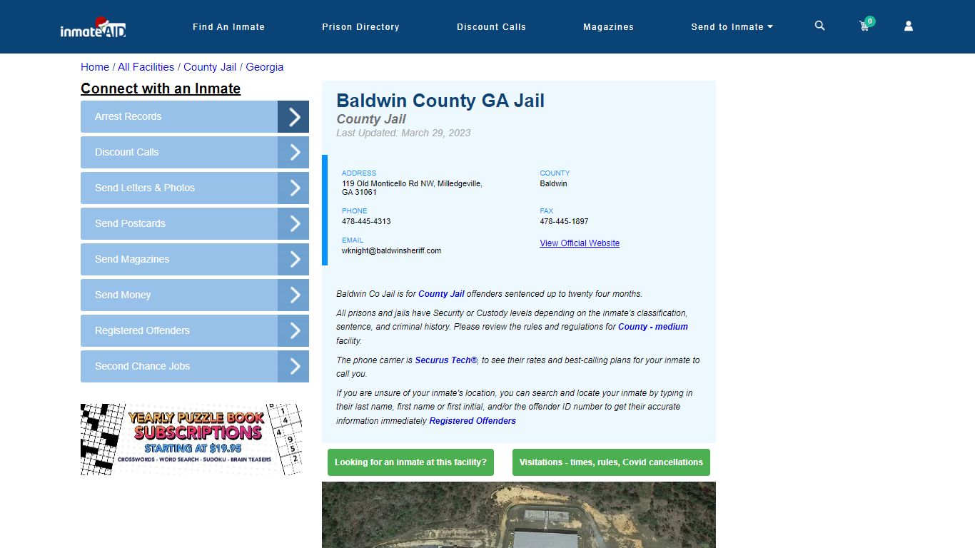 Baldwin County GA Jail - Inmate Locator - Milledgeville, GA